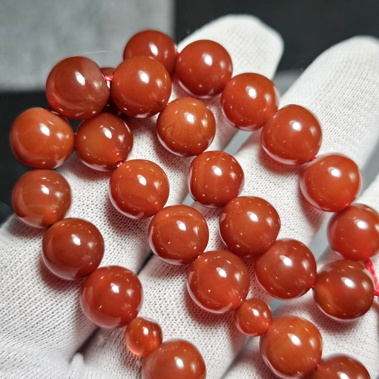  تسبیح 33 دانه عقیق معدنی کد  10490