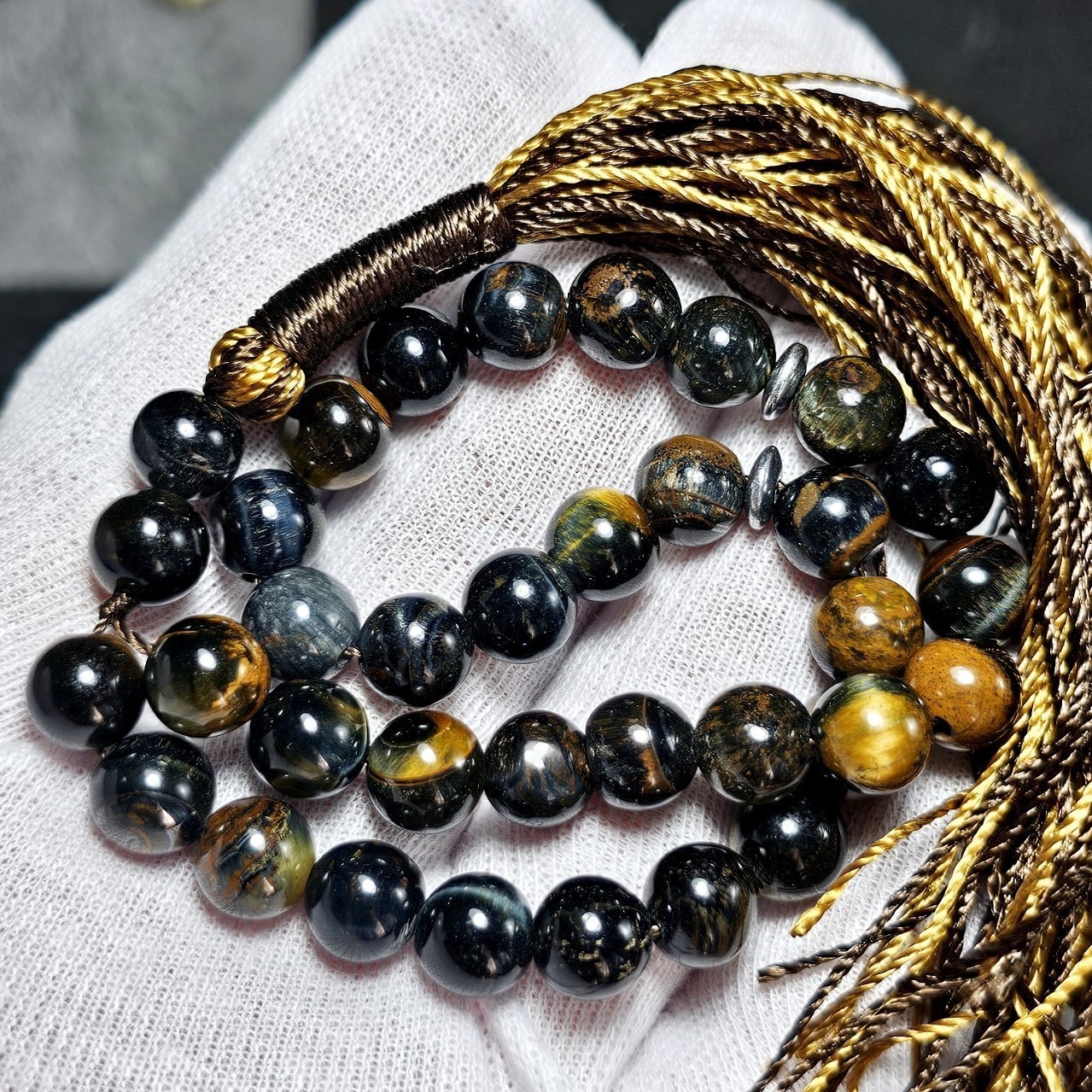 تسبیح 33 دانه سنگ چشم ببر معدنی کد  10510