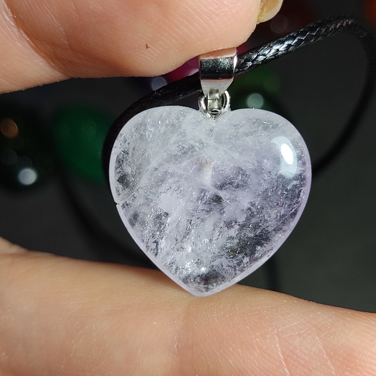 گردنبند سنگ آمیتیست معدنی کد 10043