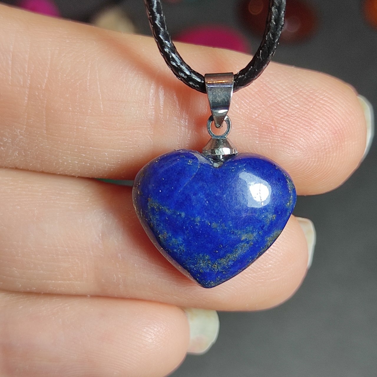 گردنبند سنگ لاجورد معدنی کد 10046