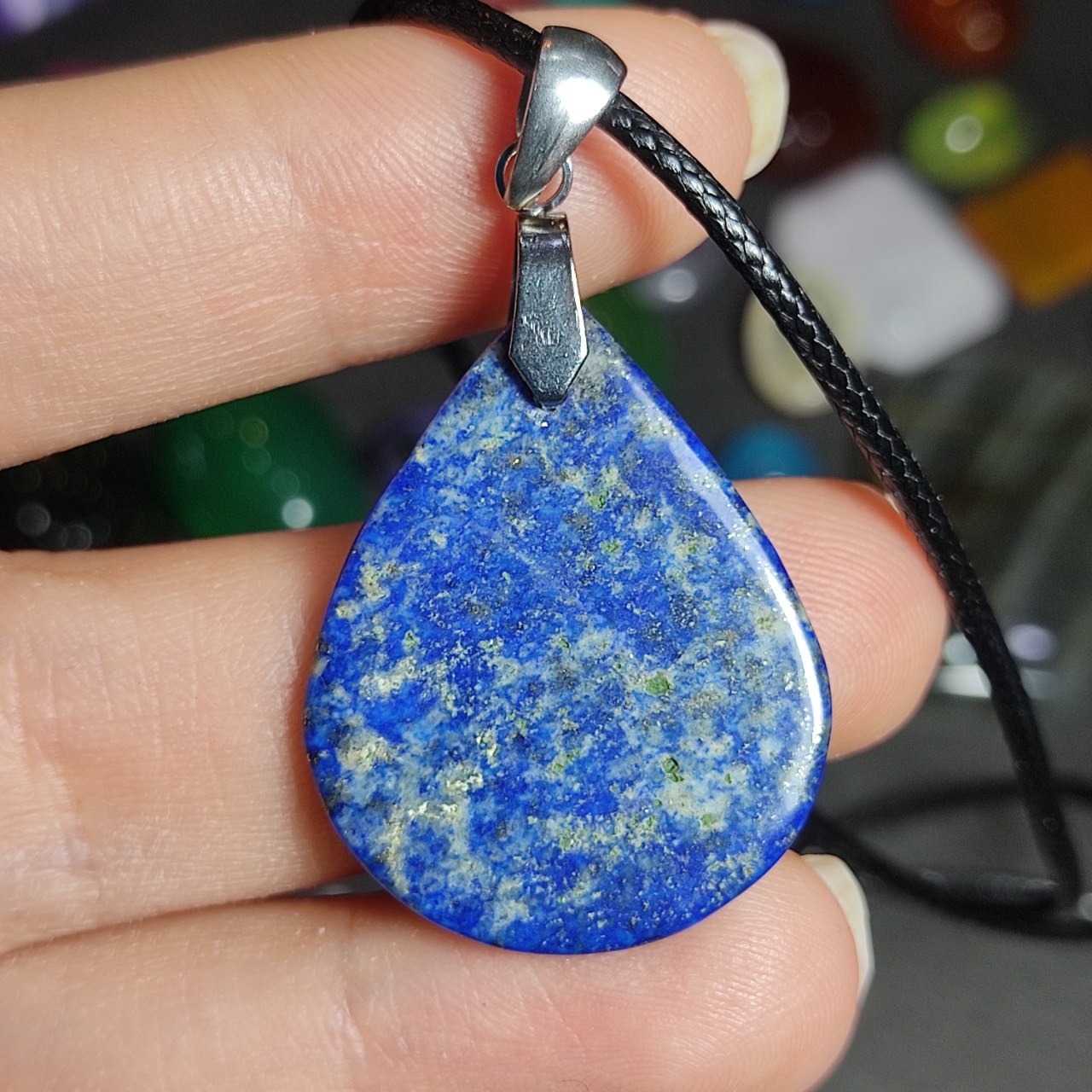  گردنبند سنگ لاجورد معدنی کد  10060