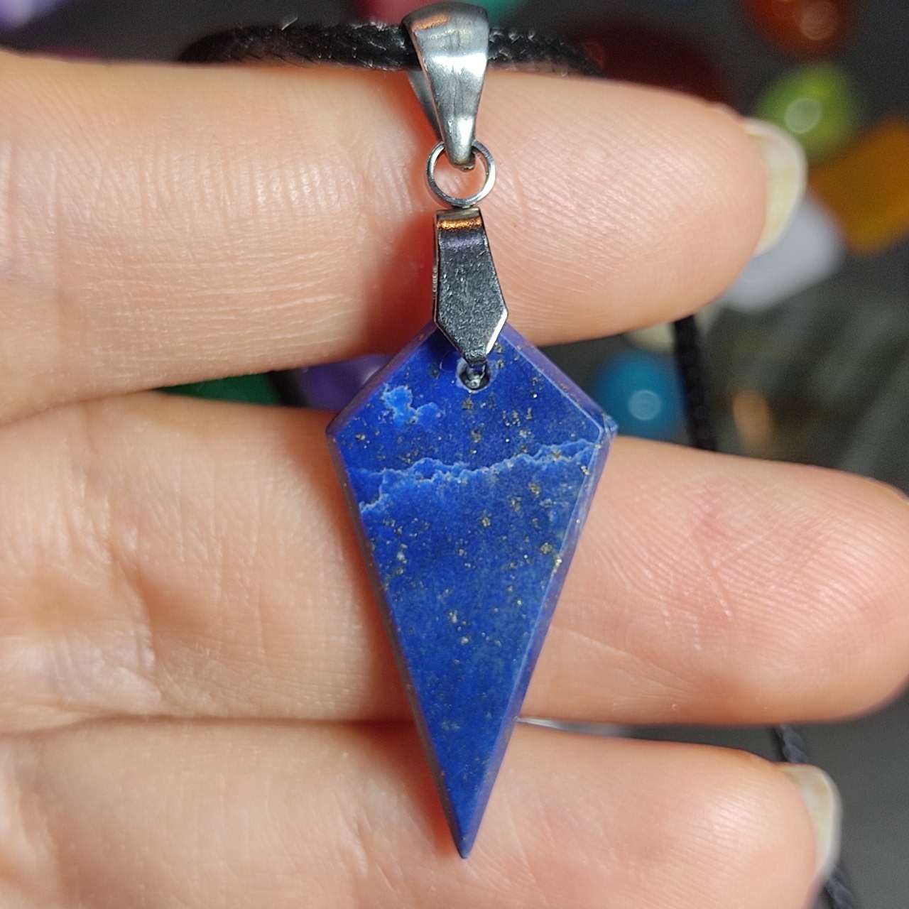 گردنبند سنگ لاجورد معدنی کد 10061