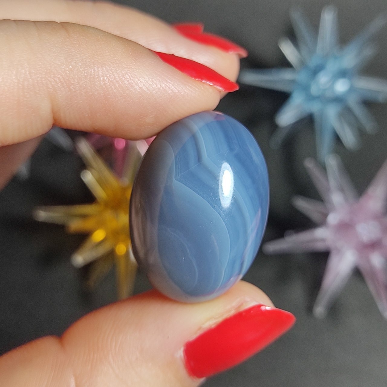  نگین سنگ عقیق سلیمانی معدنی کد  10122