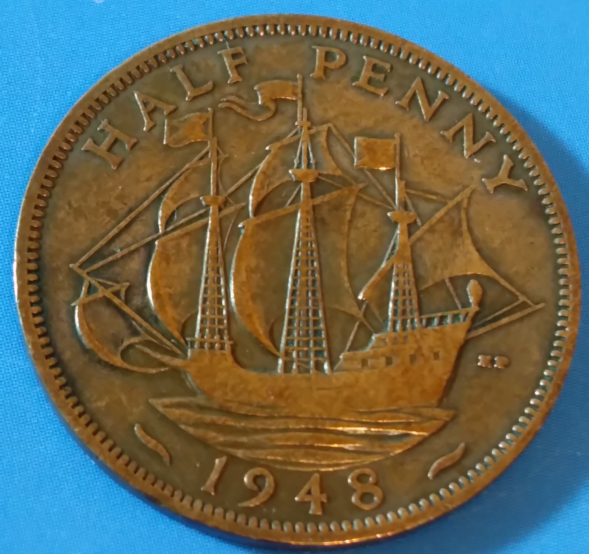 سکه نیم ویک پنی جورج ششم بریتانیا