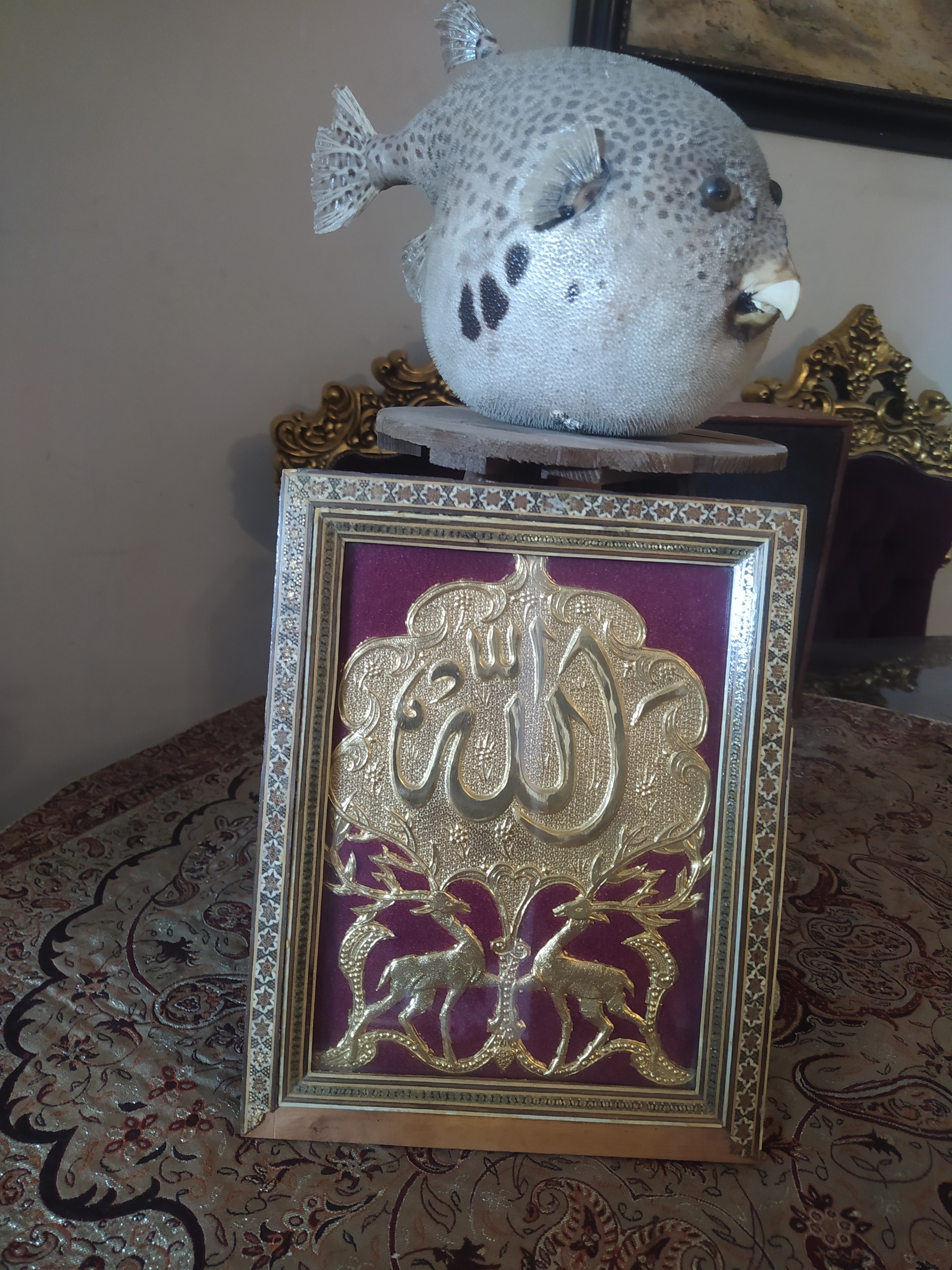 ون یکاد قدیمی برنجی با قاب