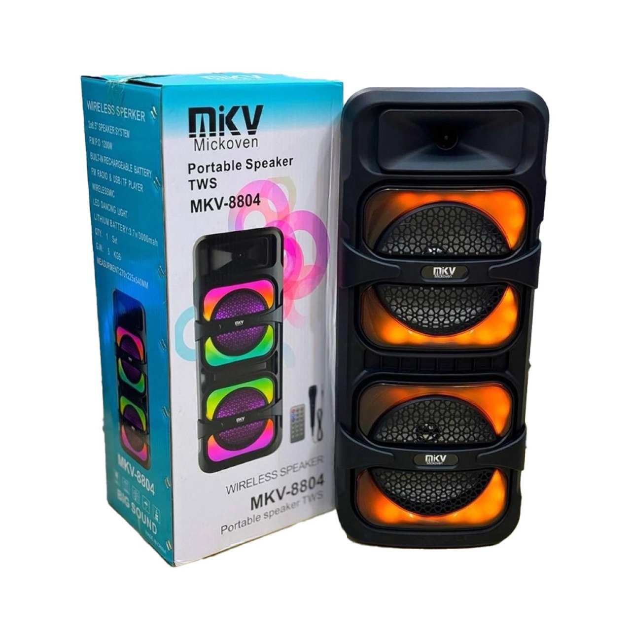 اسپیکر بلوتوثی قابل حمل میکوون مدل MKV-8804 - مشکی