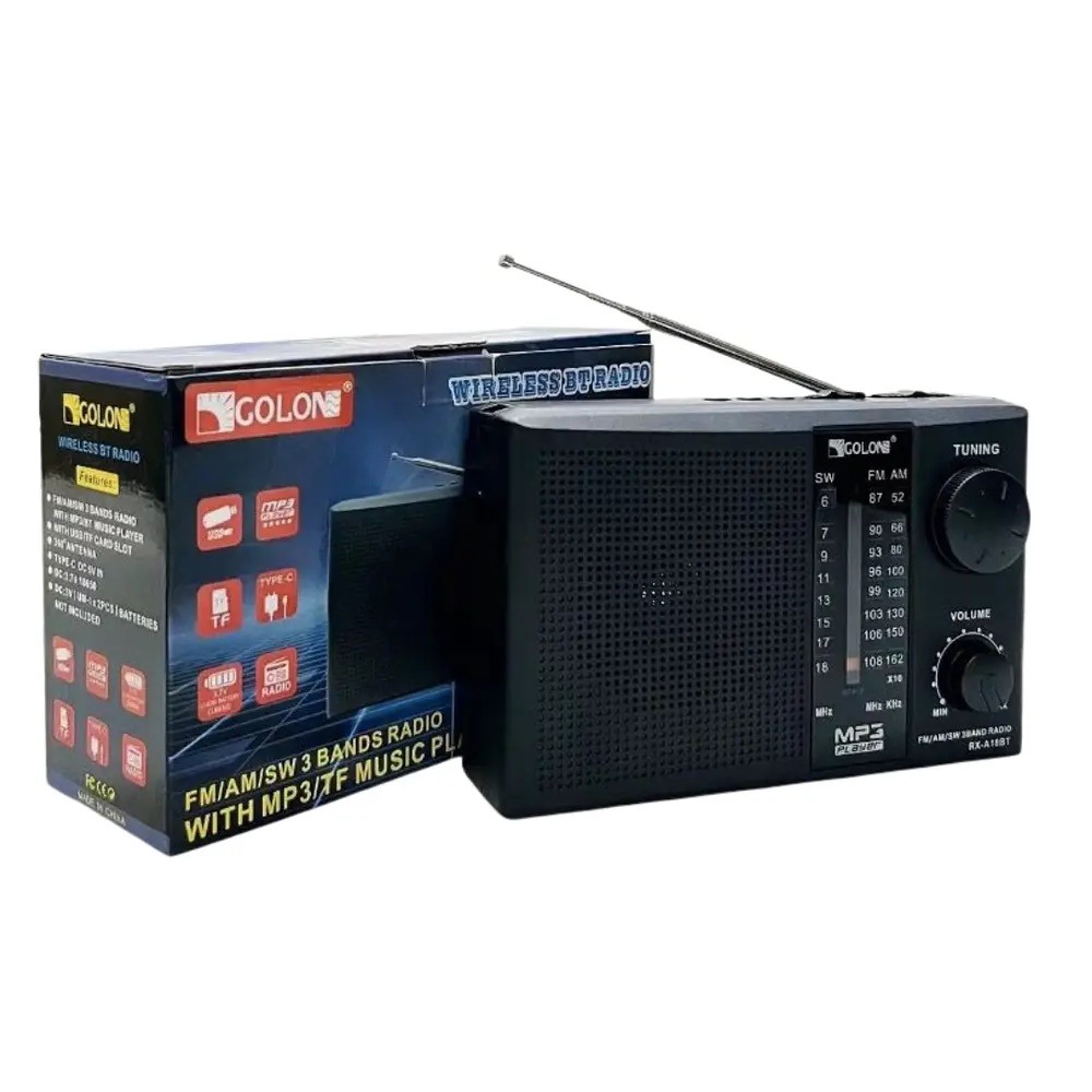  رادیو اسپیکر FM، AM، SW گولون مدل RX-A18BT (مشکی)