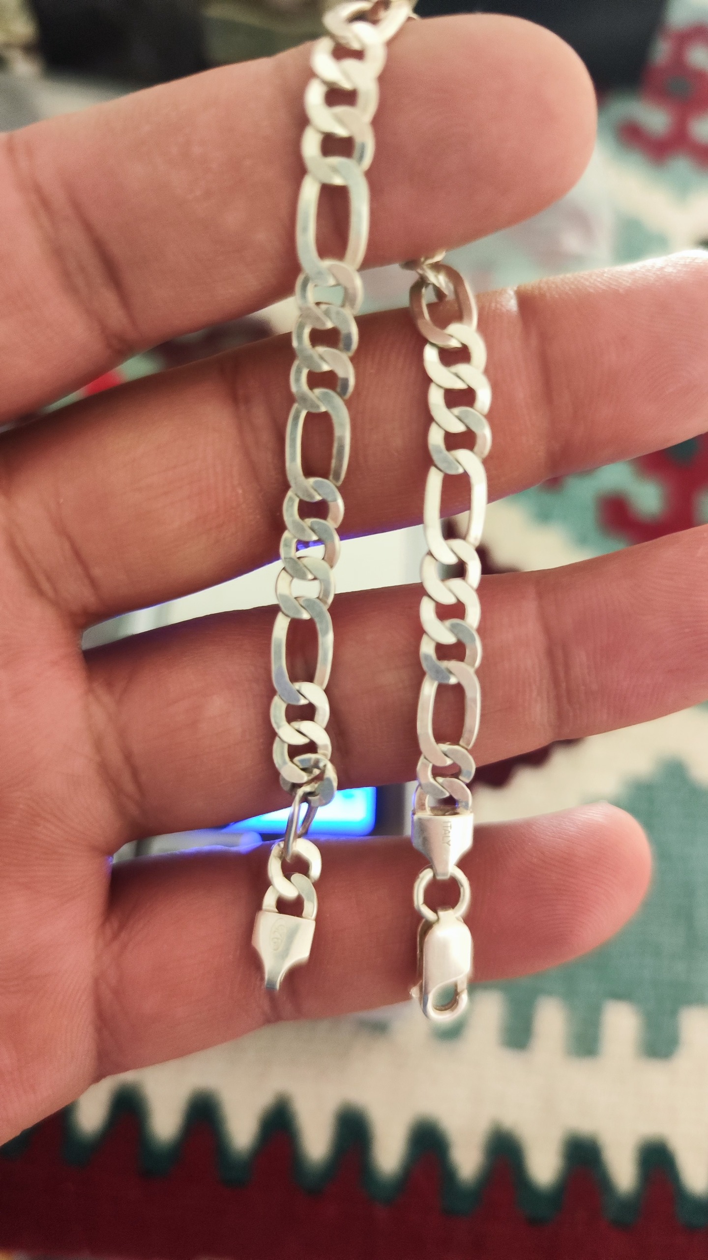 دستبند ایتالیایی نقره 925 حک شده