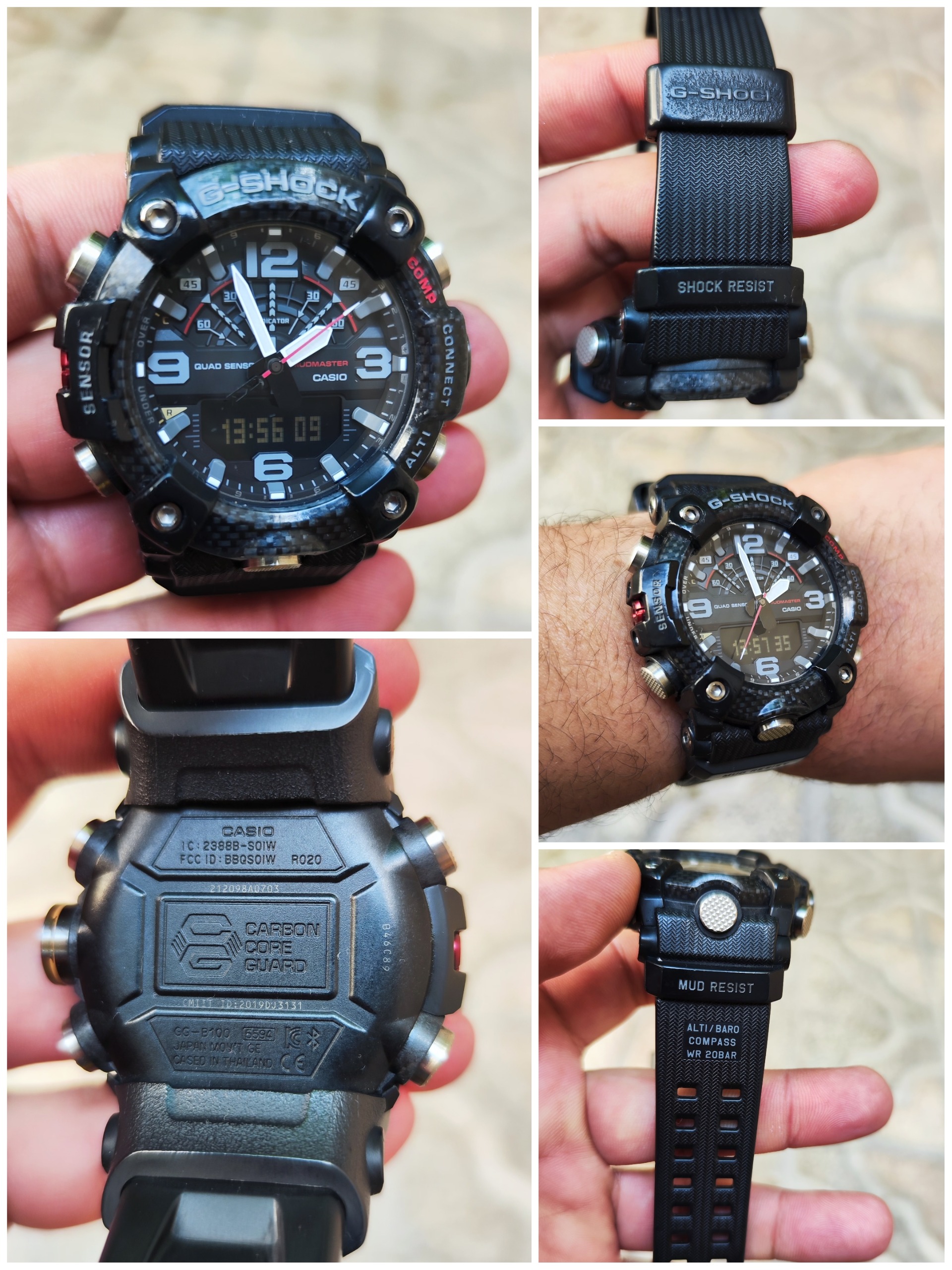 ساعت کاسیو اصله جیشاک هوشمند سنسودارCASIO GG-B100