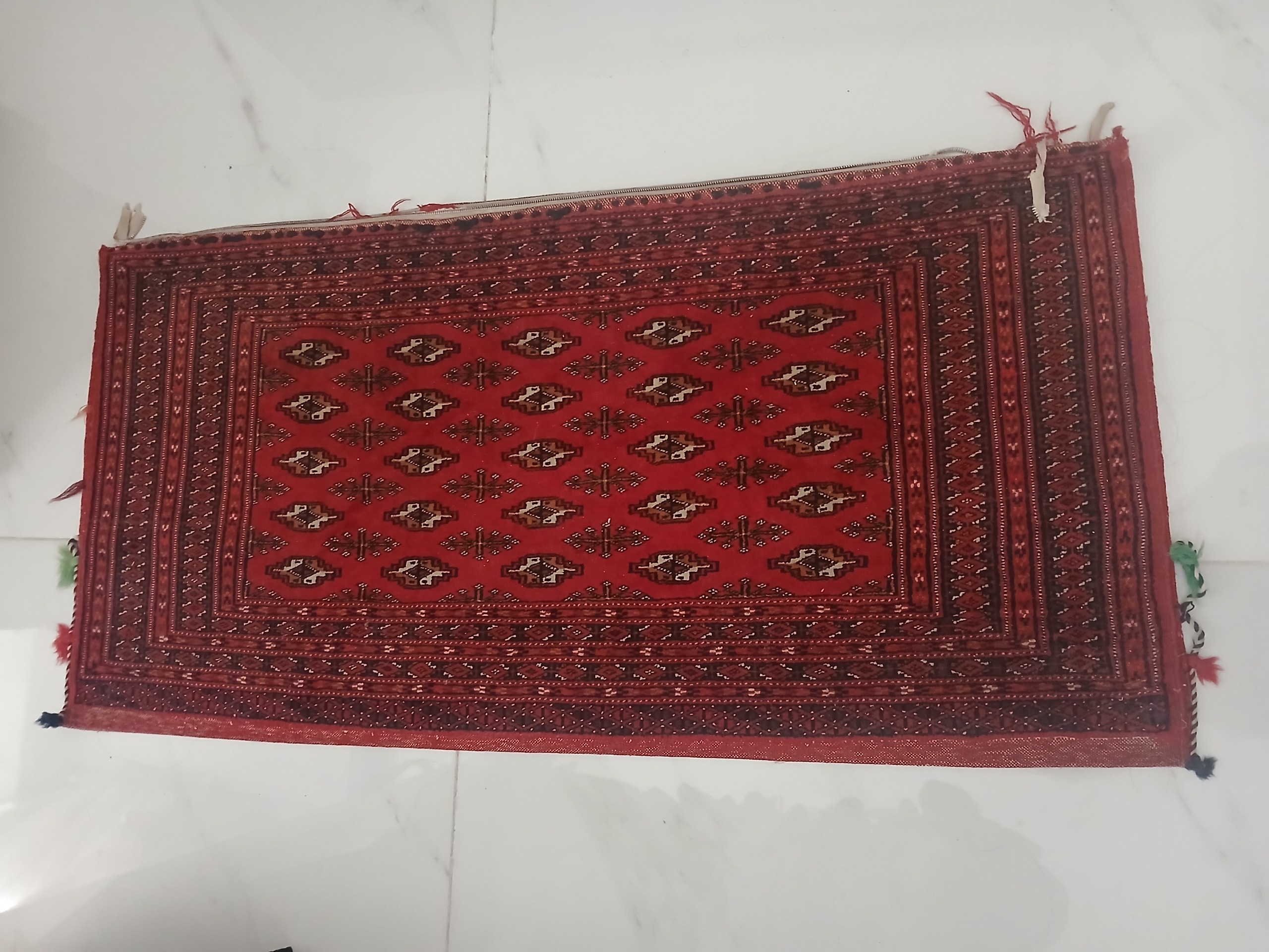 پشتی دست بافت ترکمن اصل دکوری زیر پا