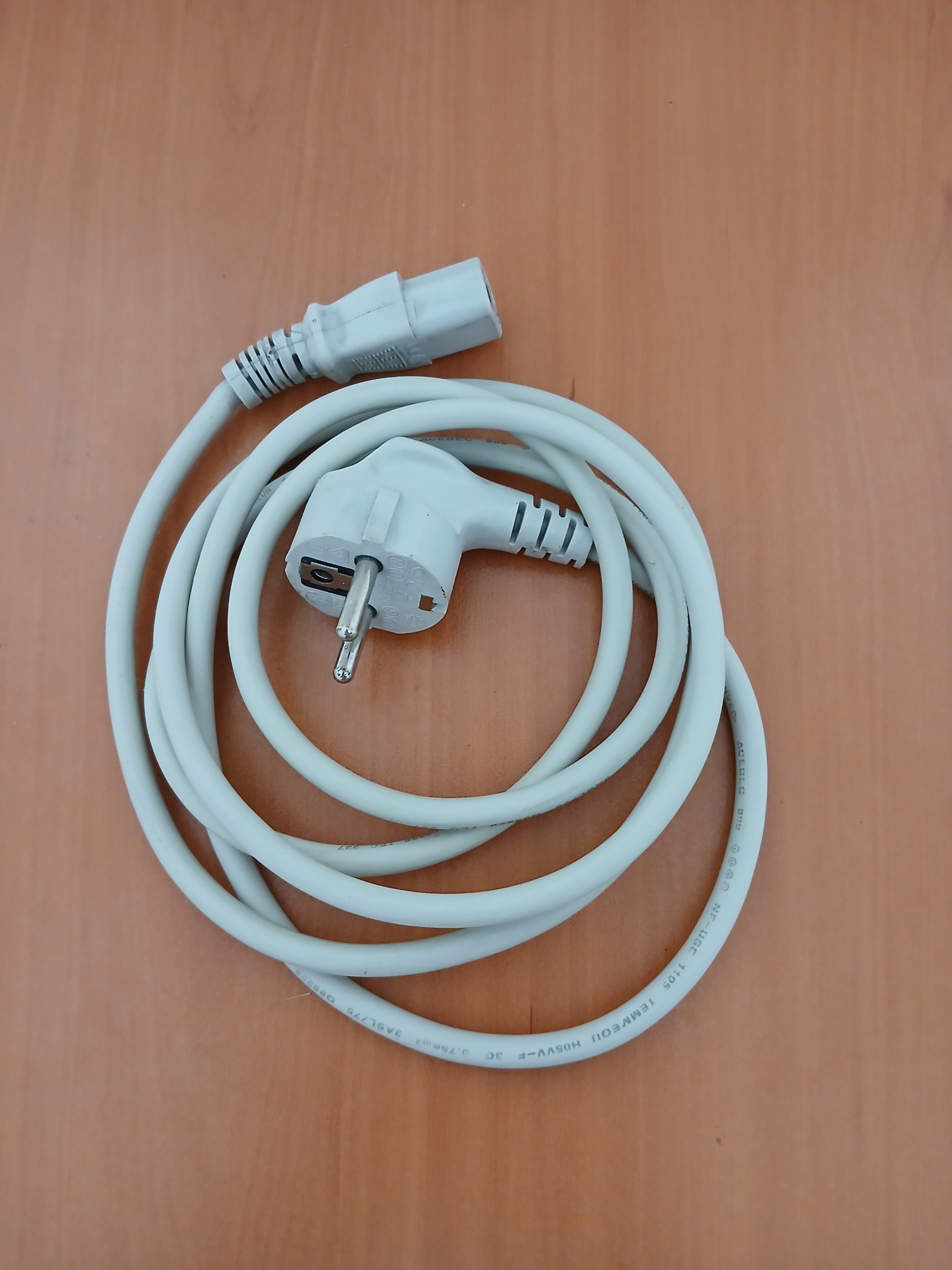 کابل برق پاور کامپیوتر اصلی ضخیم طوسی