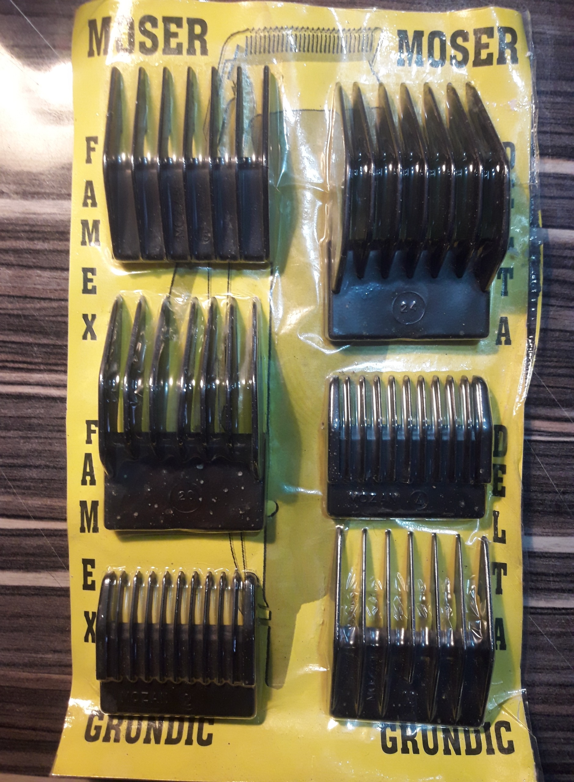 ست شانه ماشین اصلاح موزر 2 بسته 6 تایی