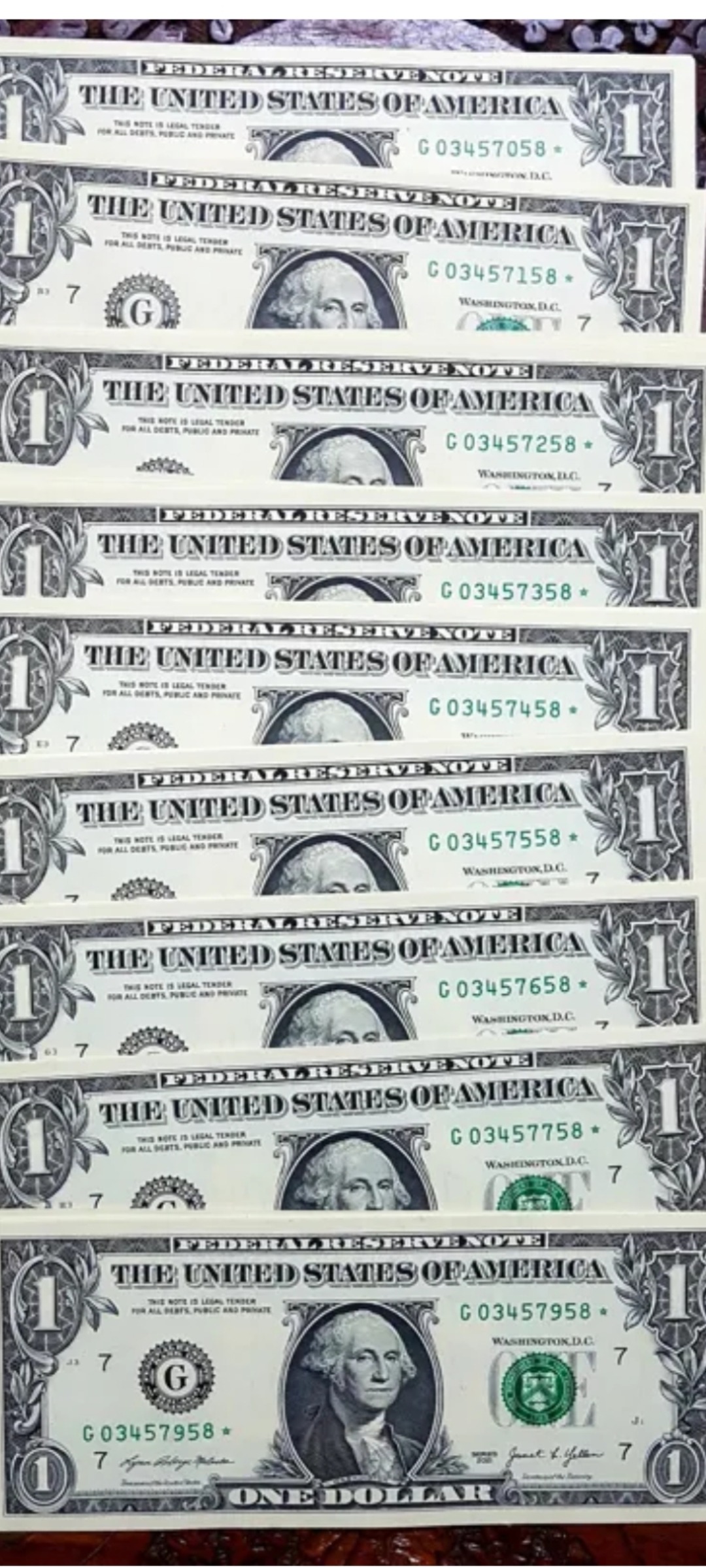 اسکناس بانکی 1 دلاری امریکا