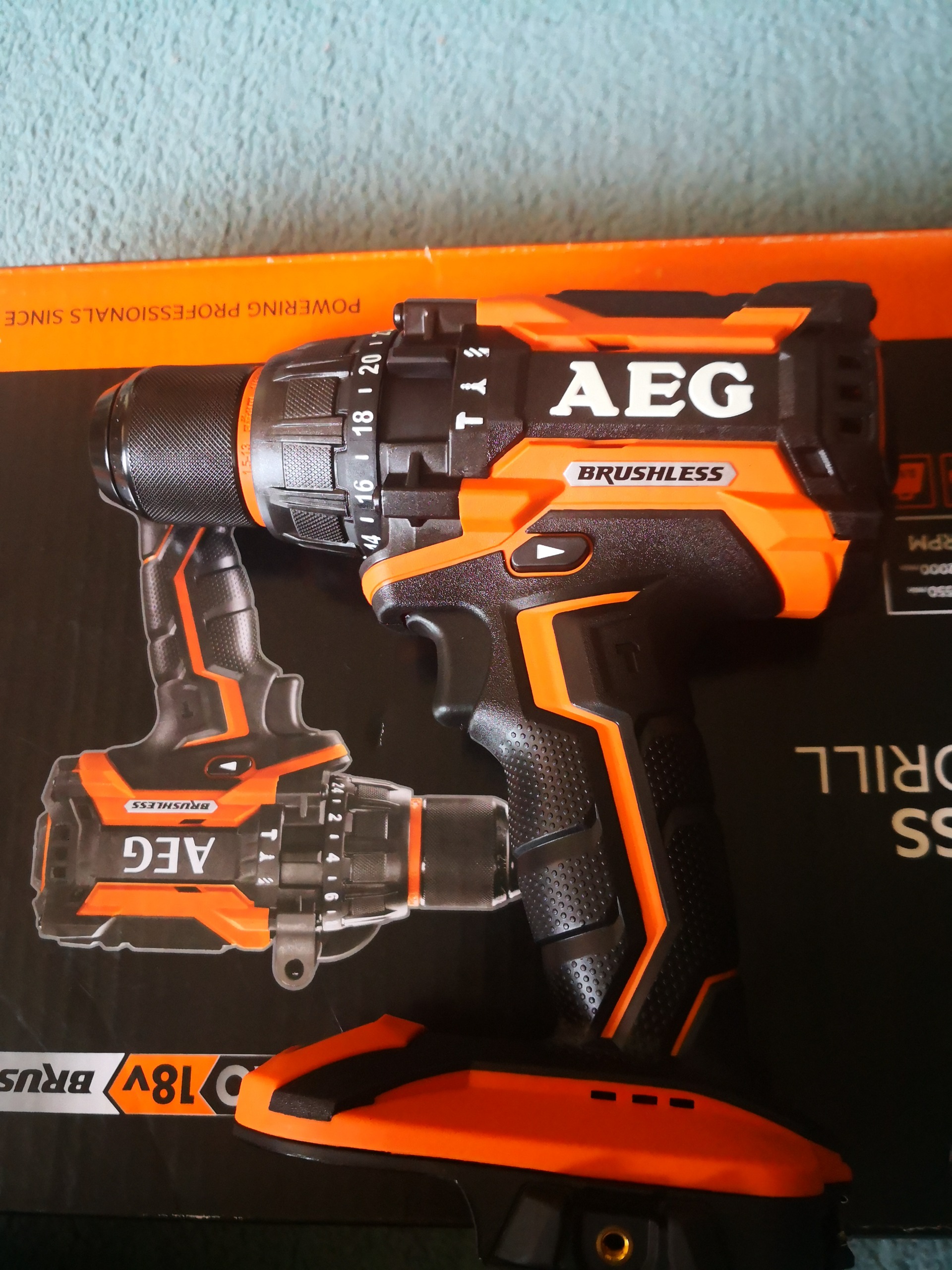 دریل چکشی شارژی AEG نوع BSB18BL-0