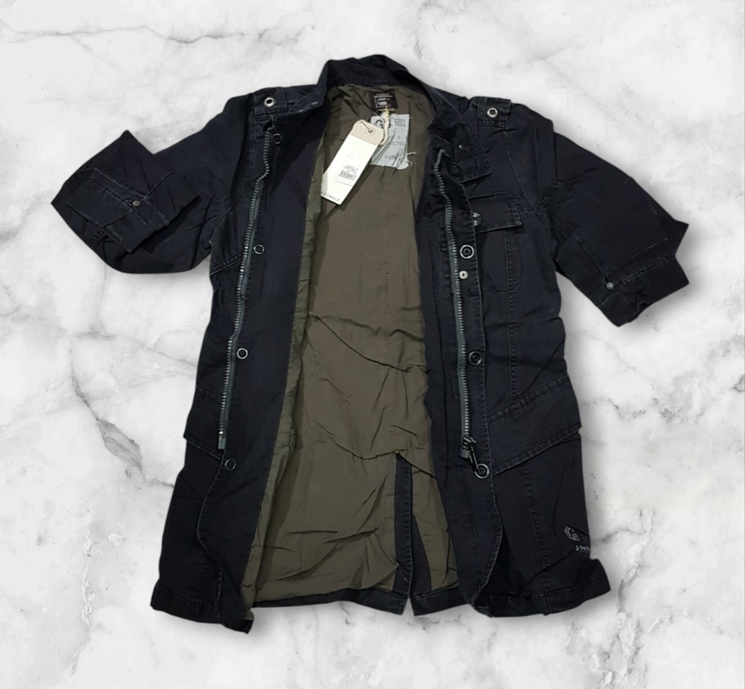 کاپشن نیمه اور کتان مشکی