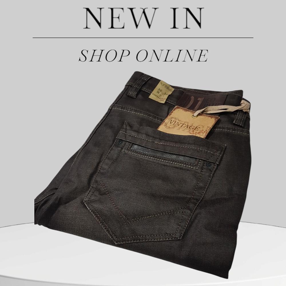 شلوارجین ترک قهوه ای تیره