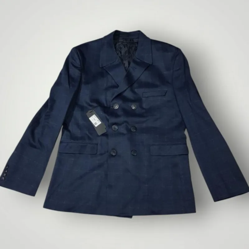 کت تک سرمه ای ترک 3 دکمه