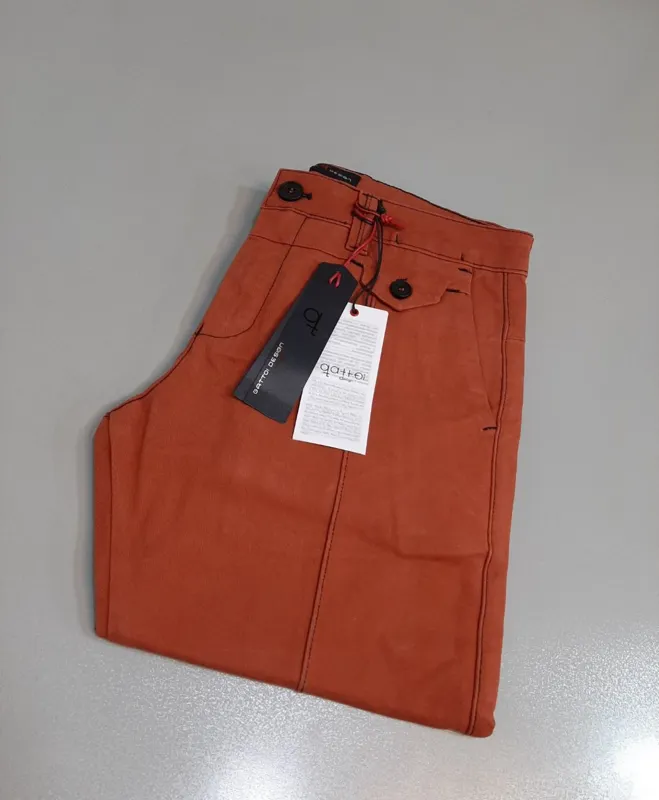 شلوار کتان ترک آجری