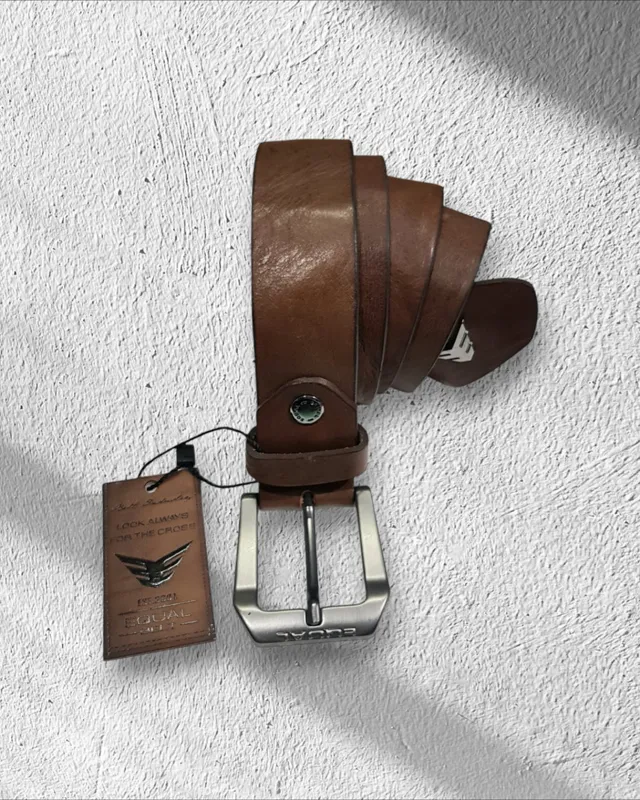 کمربند چرم ایتالیا چروک خورده