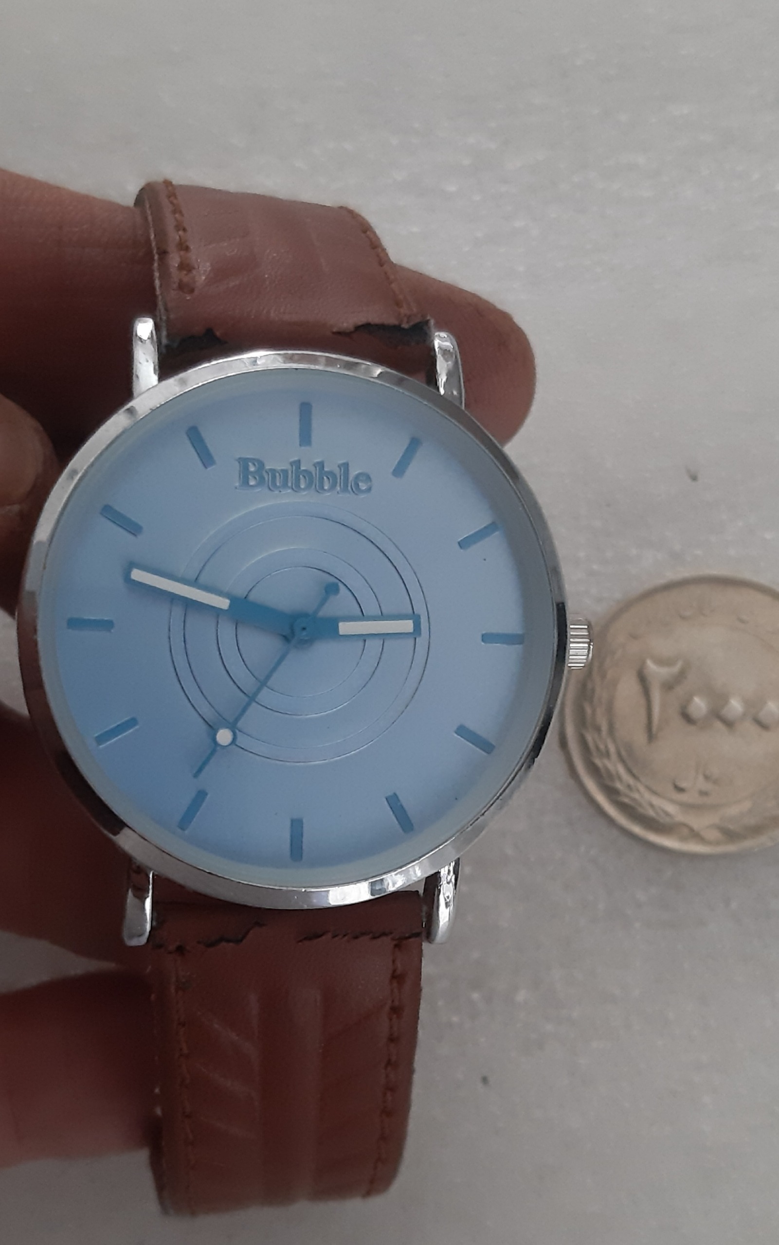 Bublle کوارتزصفحه آبی زیبا