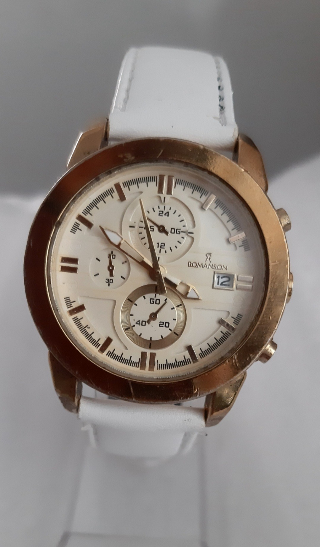 رومانسون قاب طلایی کوارتز تقویم دار موتورتک