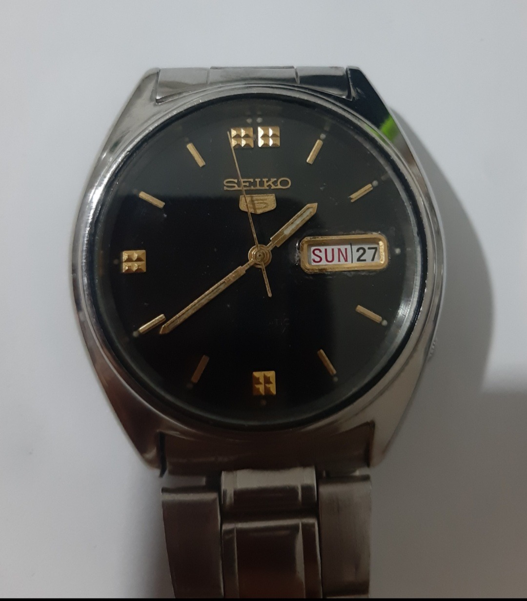 ساعت مچی سیکو 5 مردانه ژاپنی صفحه سورمه ای زیبا