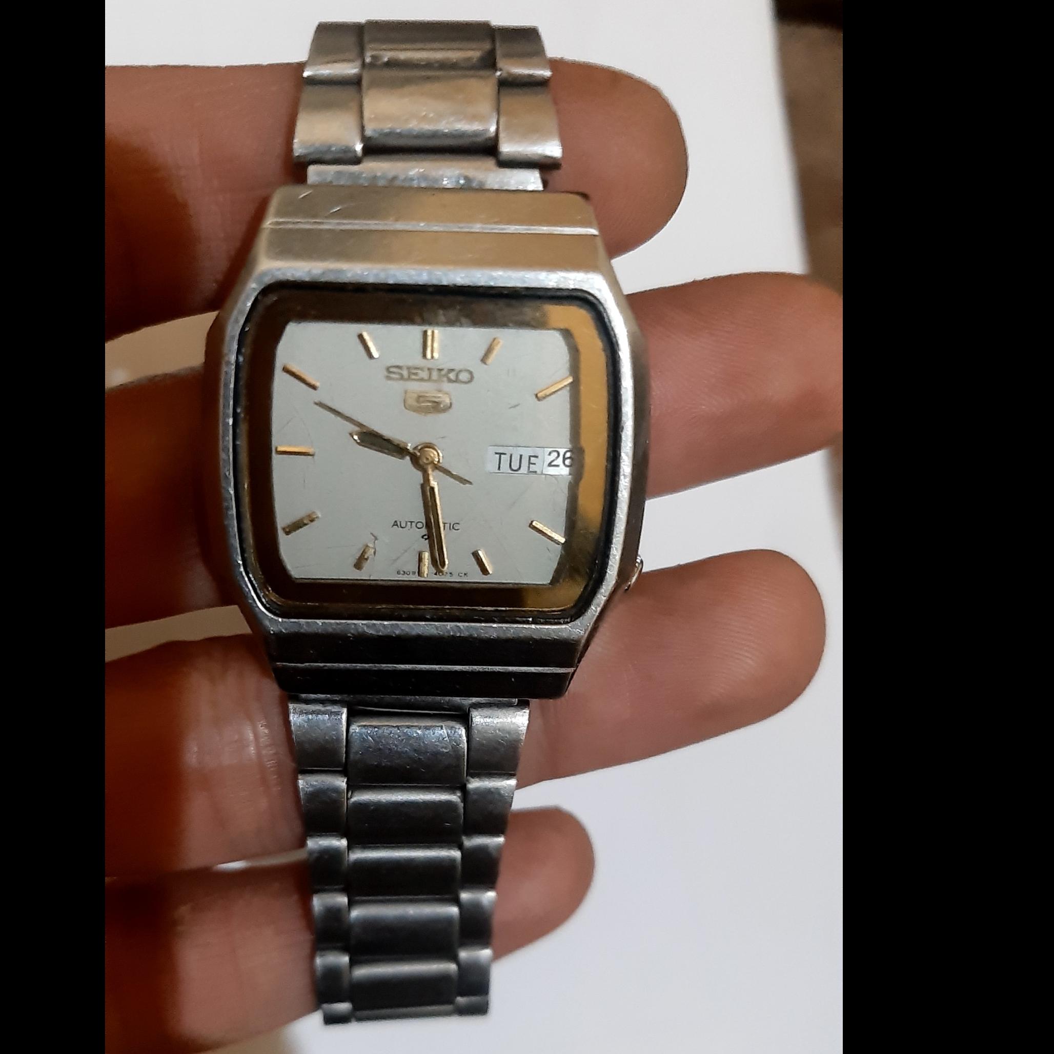 سیکو پنج مردانه اتوماتیک صفحه کرم ژاپن تمیز