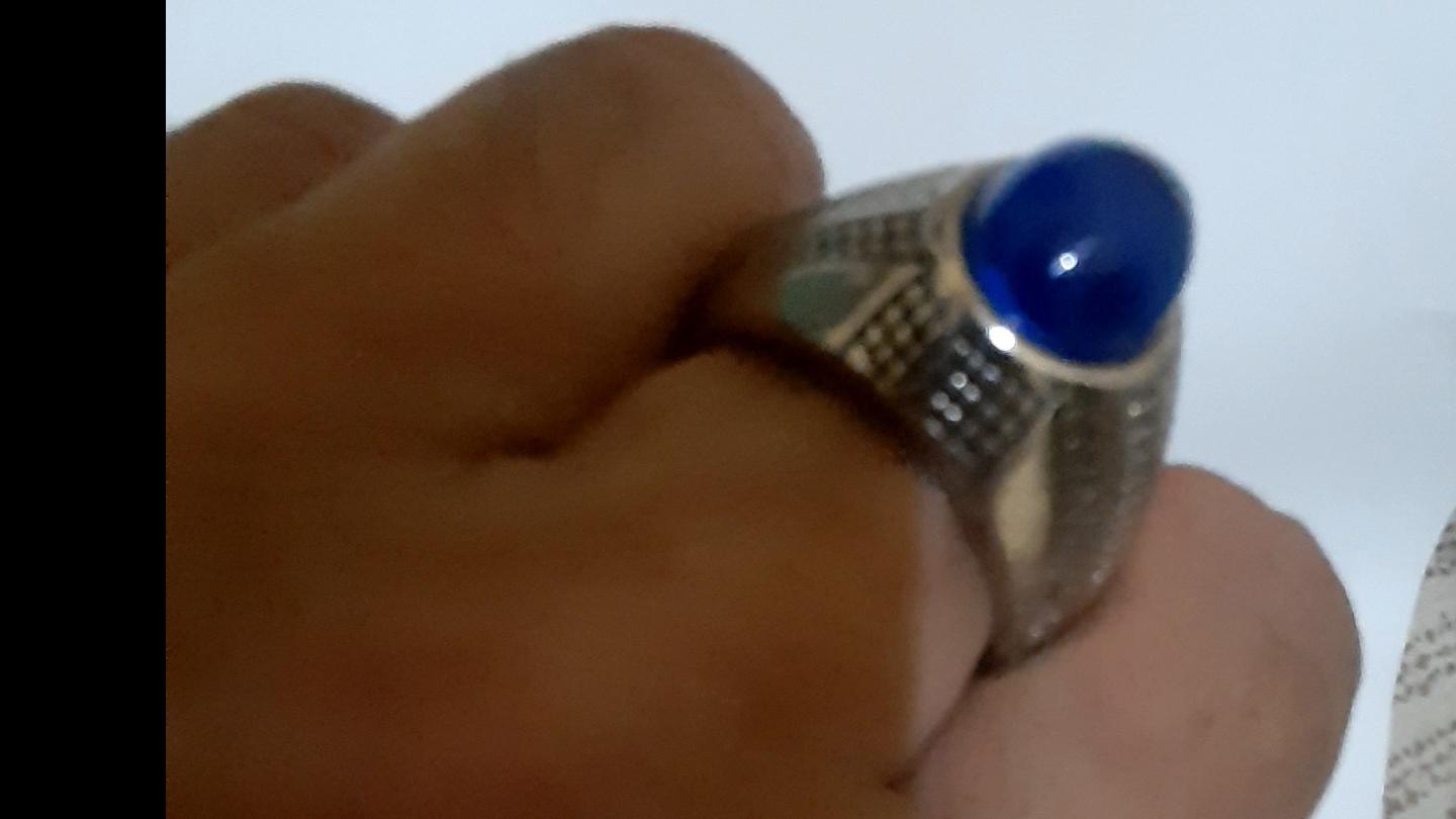 انگشتر مردانه یاقوت کبود شمش خاص و زیبا