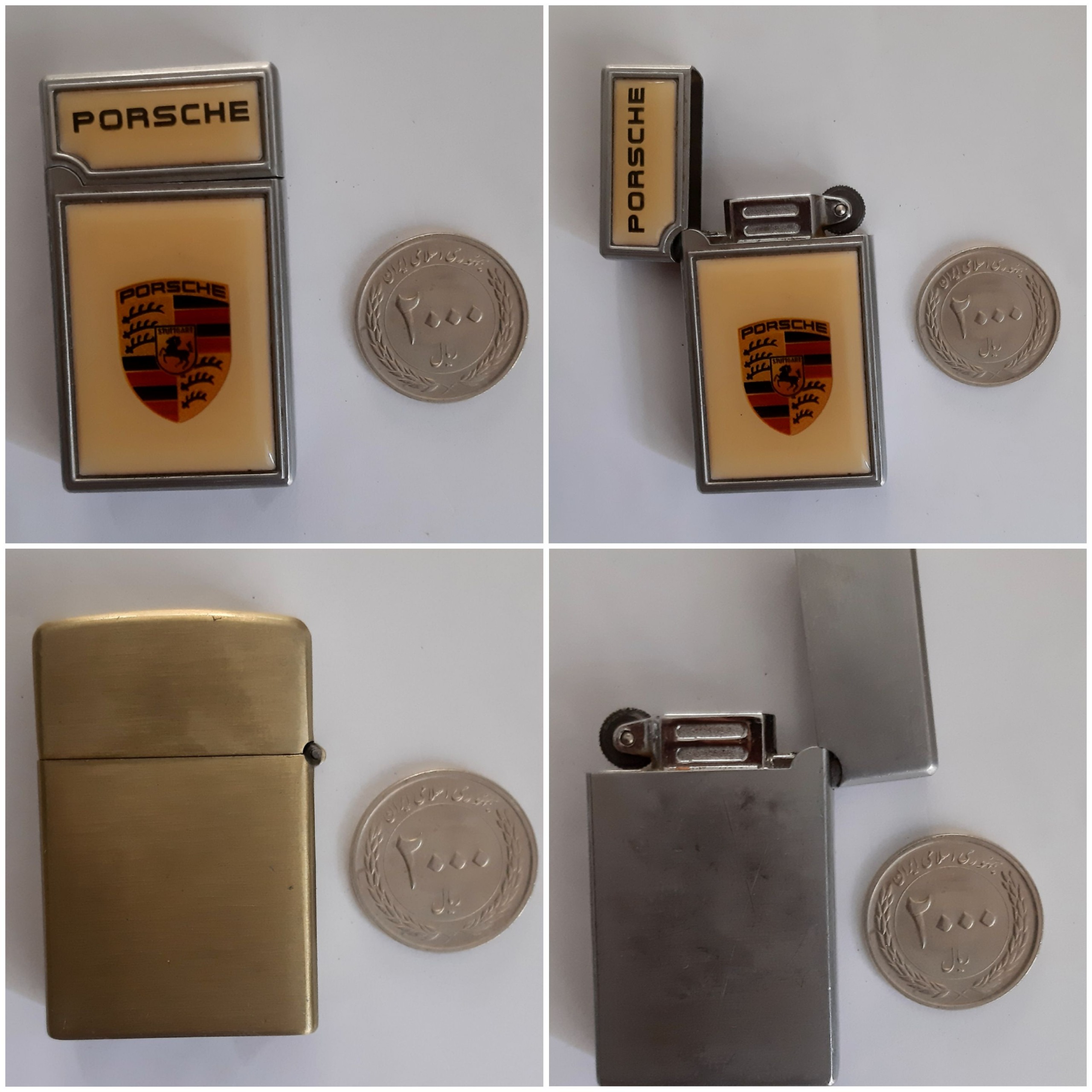 فندک پورشه طلایی PORSCHE گازی سنگی