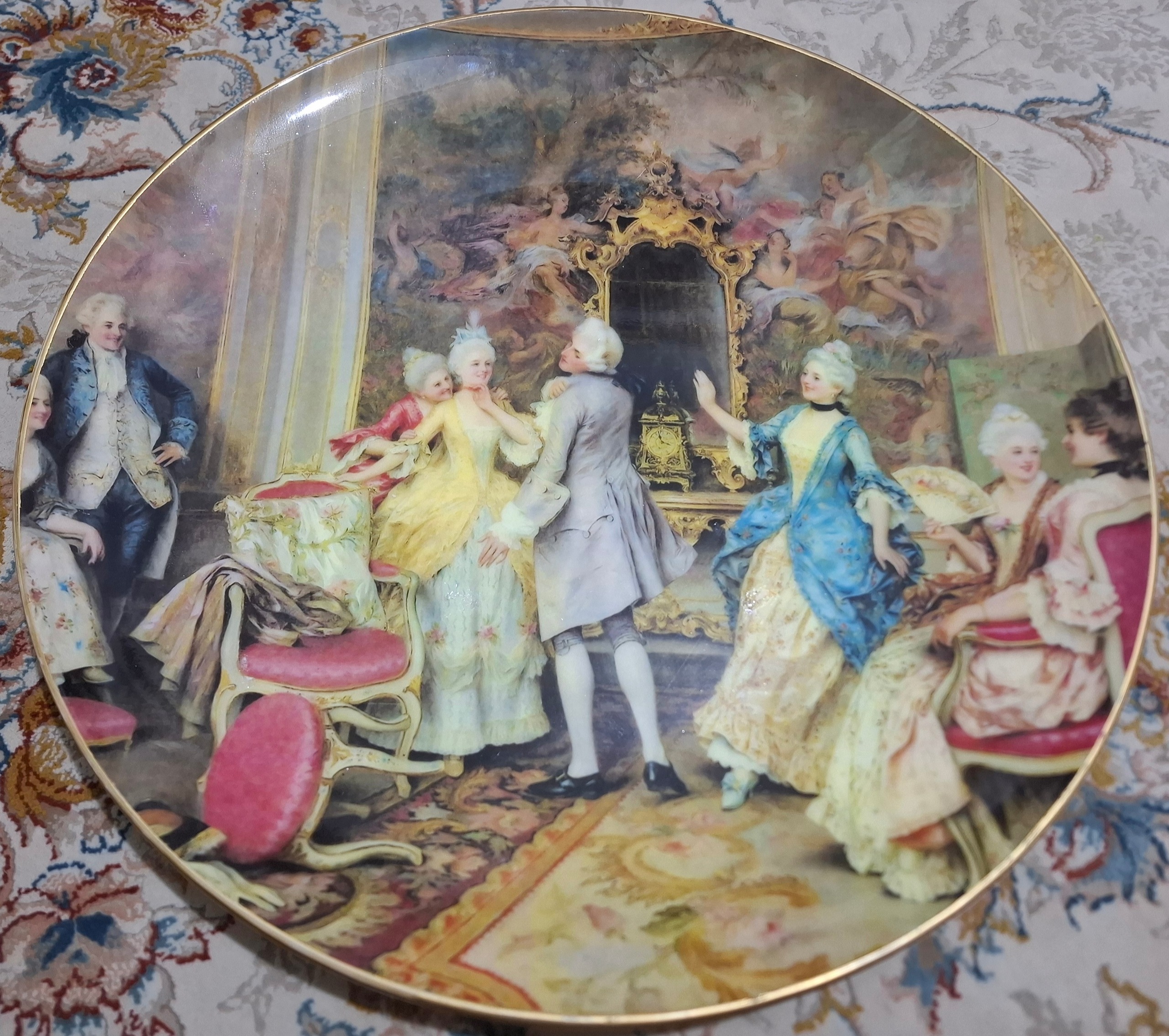 بشقاب دیوارکوب قدیمی کلکسیونی 27 سانتی