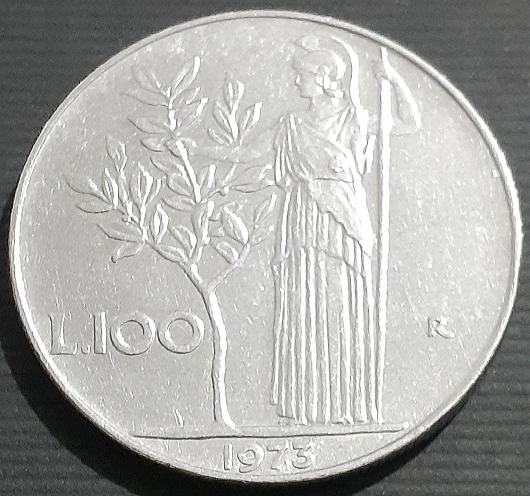 سکه 100 لیر ایتالیا سال 1973 میلادی