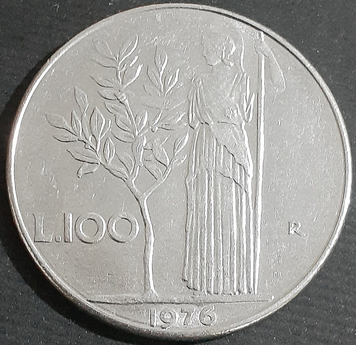 سکه 100 لیر ایتالیا سال 1976 میلادی