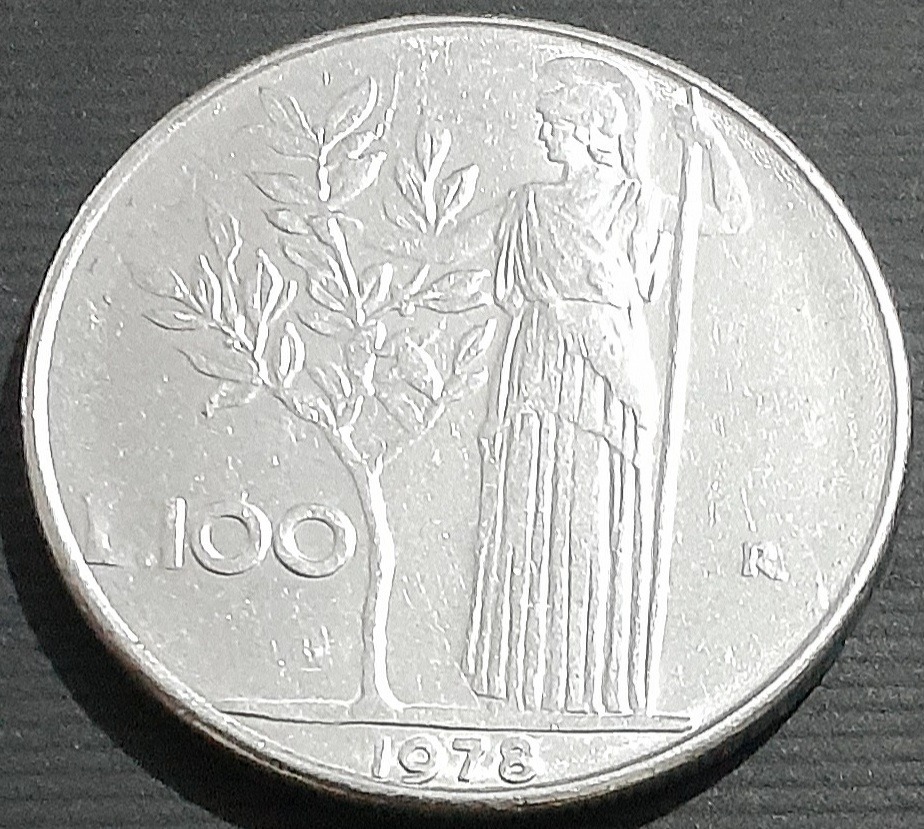 سکه 100 لیر ایتالیا سال 1978 میلادی