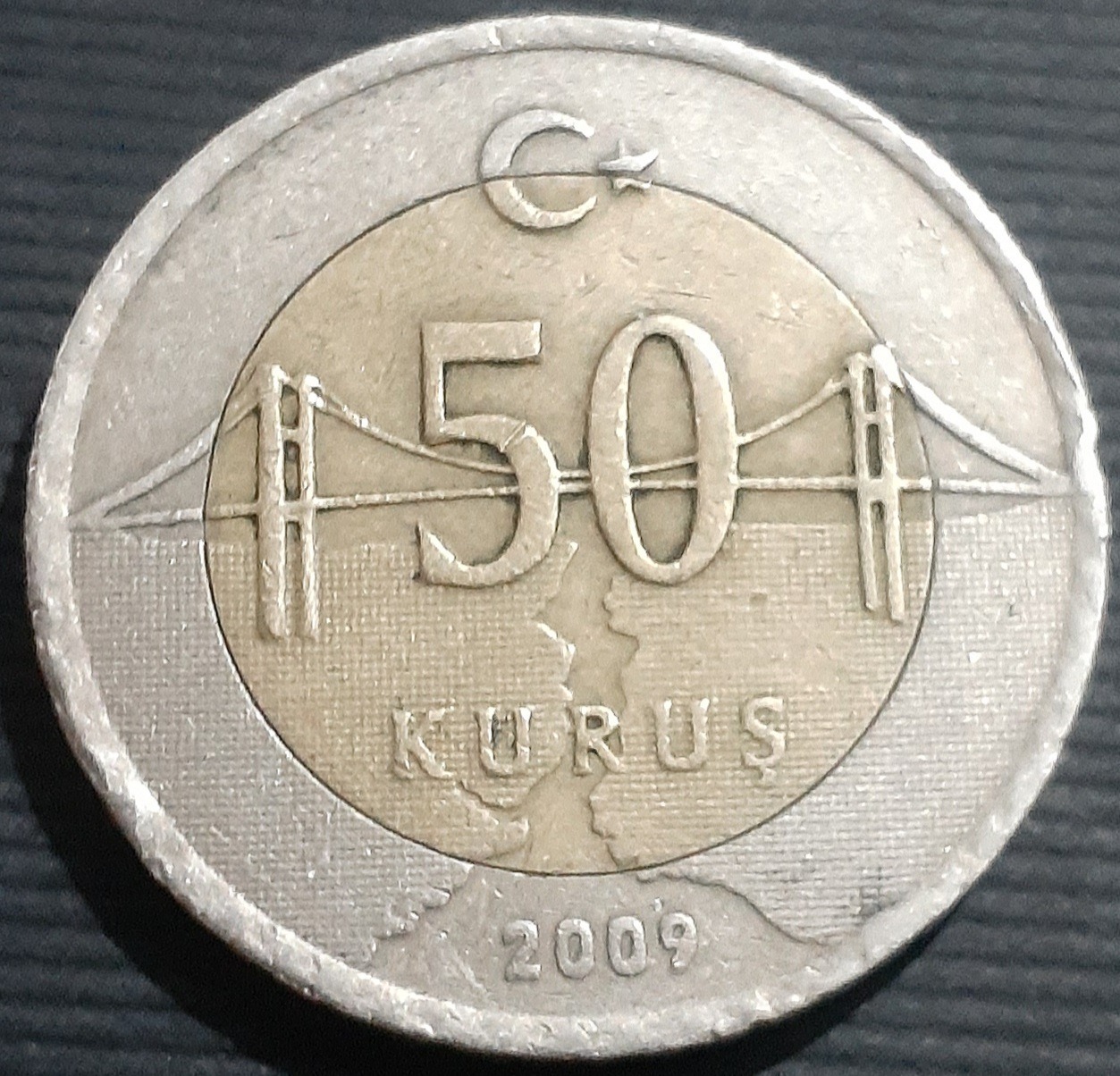 سکه 50 قروش ترکیه سال 2009 میلادی