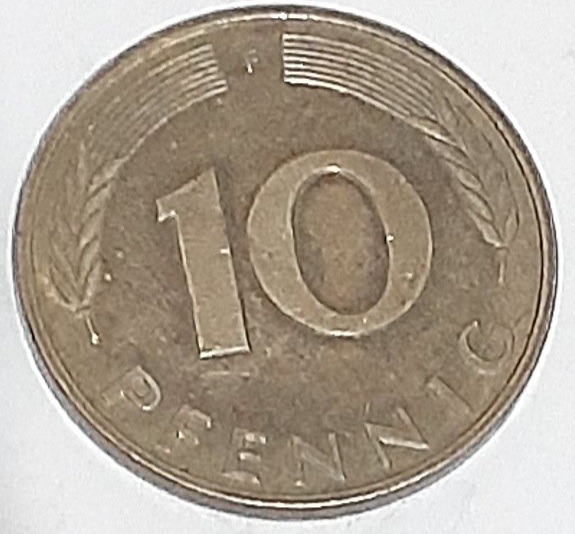 سکه 10 پفنینگ آلمان سال 1995 میلادی