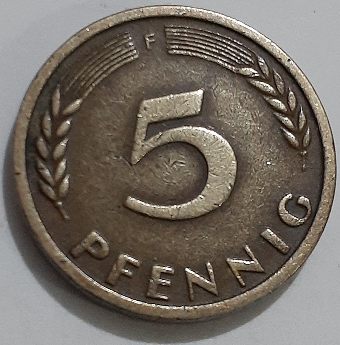 سکه 5 پفنینگ آلمان سال 1950 خورشیدی