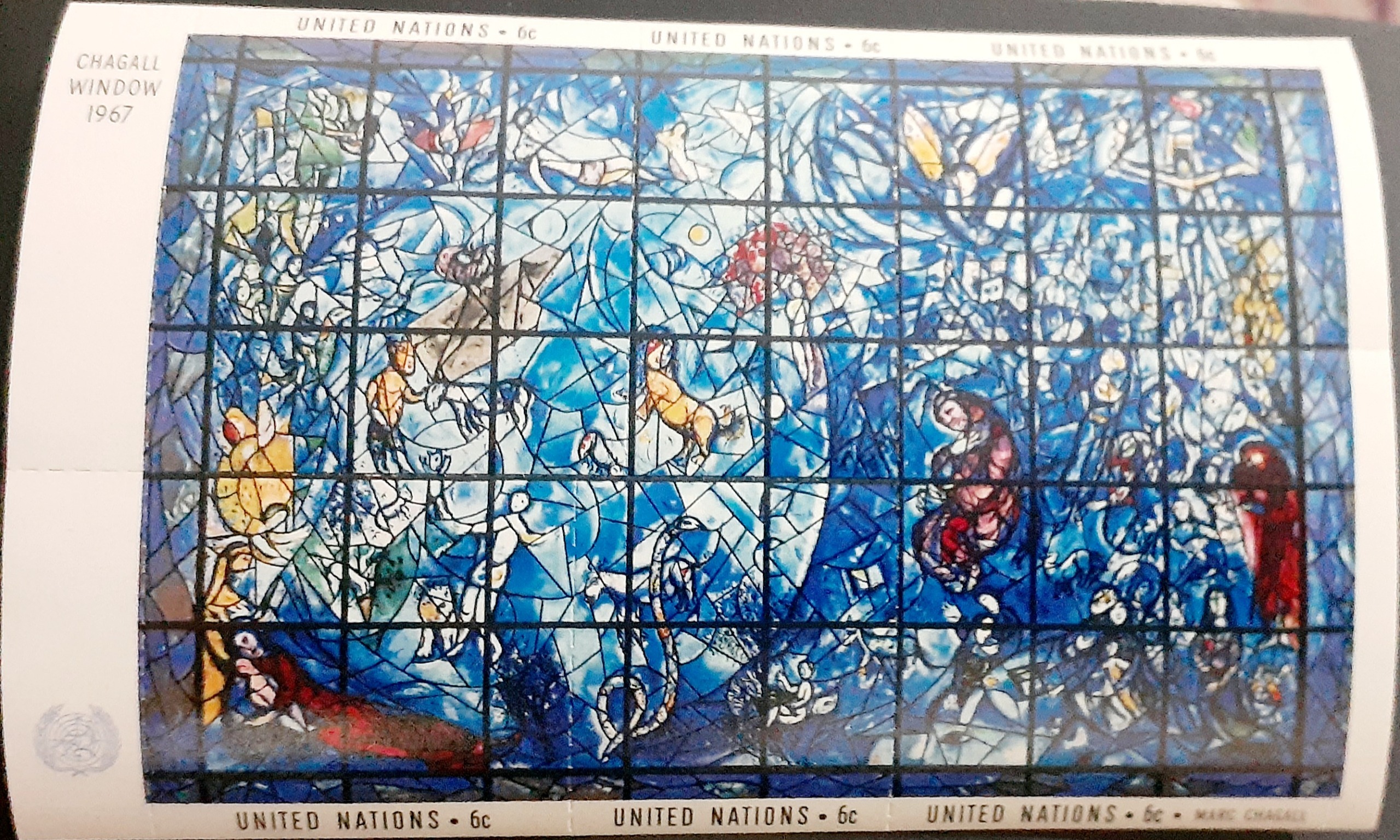 مینی شیت پنجره شاگال ساخت 1967 میلادی سازمان ملل