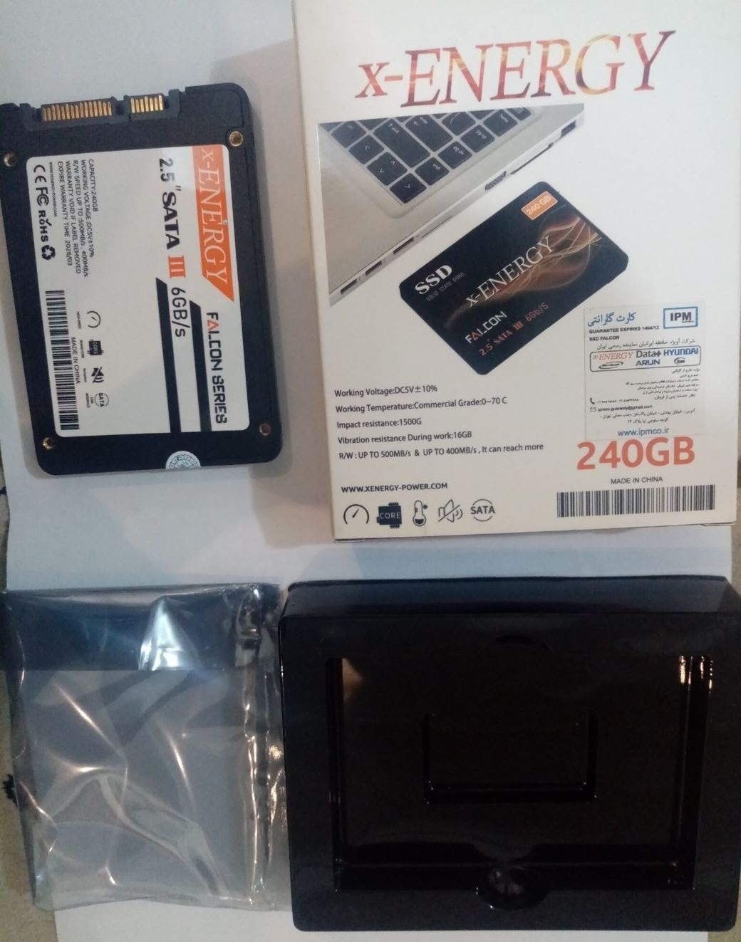 هاردSSD 240 X-Energy کارکرد 9روز ارسال رایگان