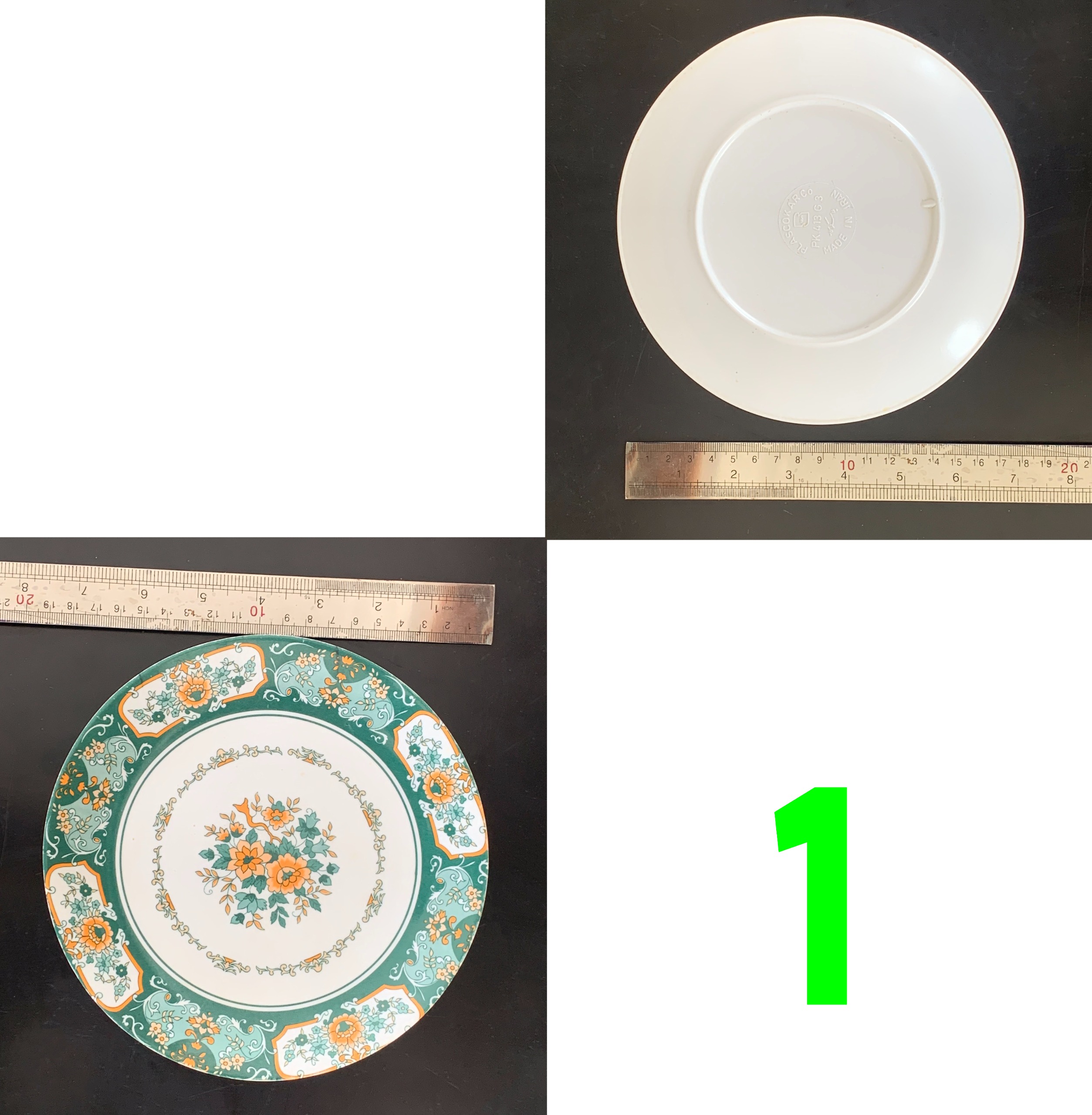 بشقاب ملامین قدیمی پلاسکو کار ملامین شمال