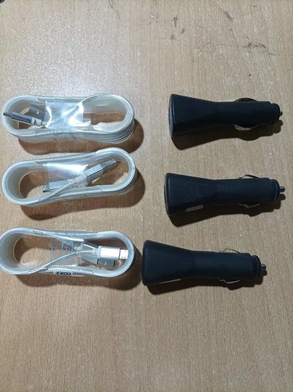 3عددشارژرفندکی ماشین باکابل اصلی1مترونیم