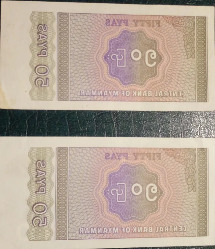 دو اسکناس میانمار
