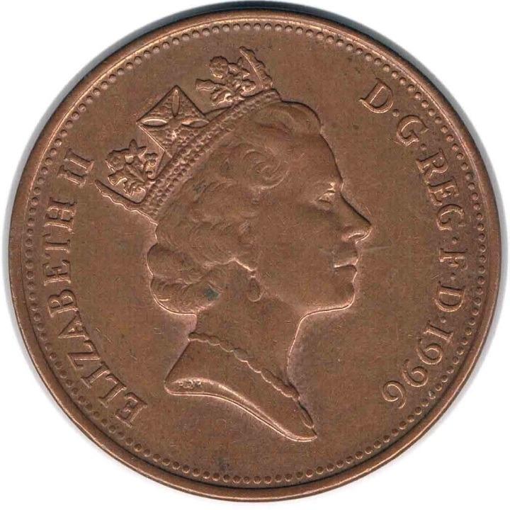 سکه 2 پنی بریتانیا 1996