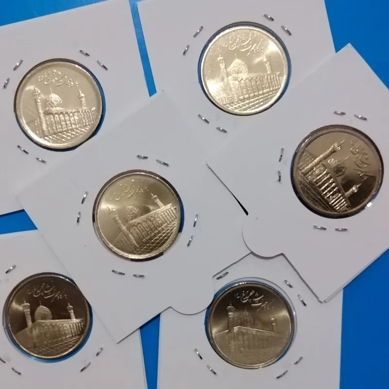 ست شش ساله سکه 1000ریال برنزی شاهچراغ(بانکی)