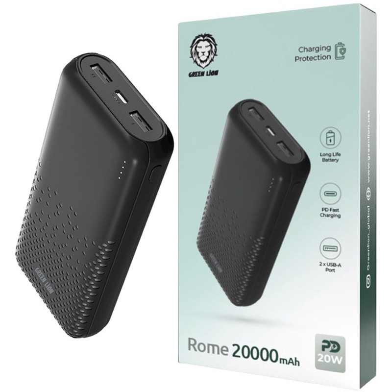 پاور بانک فست شارژ گرین لایون PD 20W ظرفیت 20000