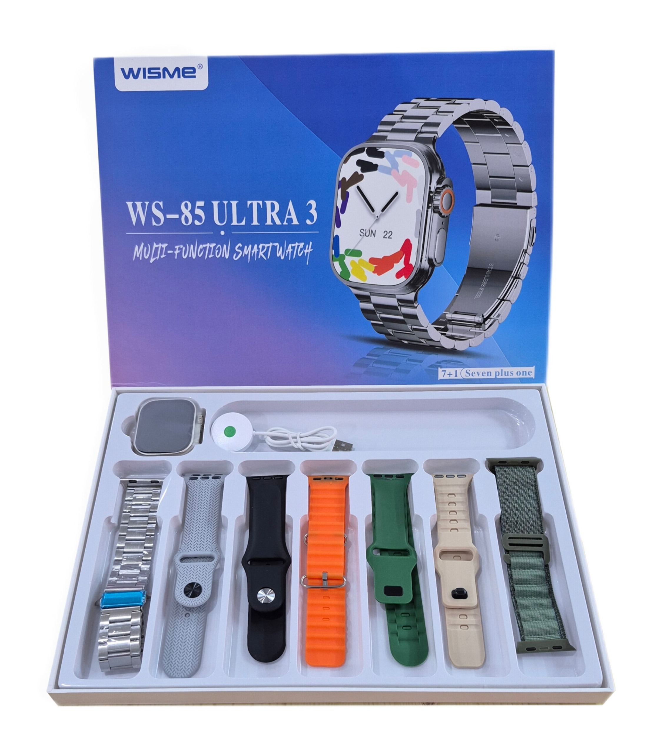 ساعت هوشمند 7بند ویسمی مدل WS-85 ultra3