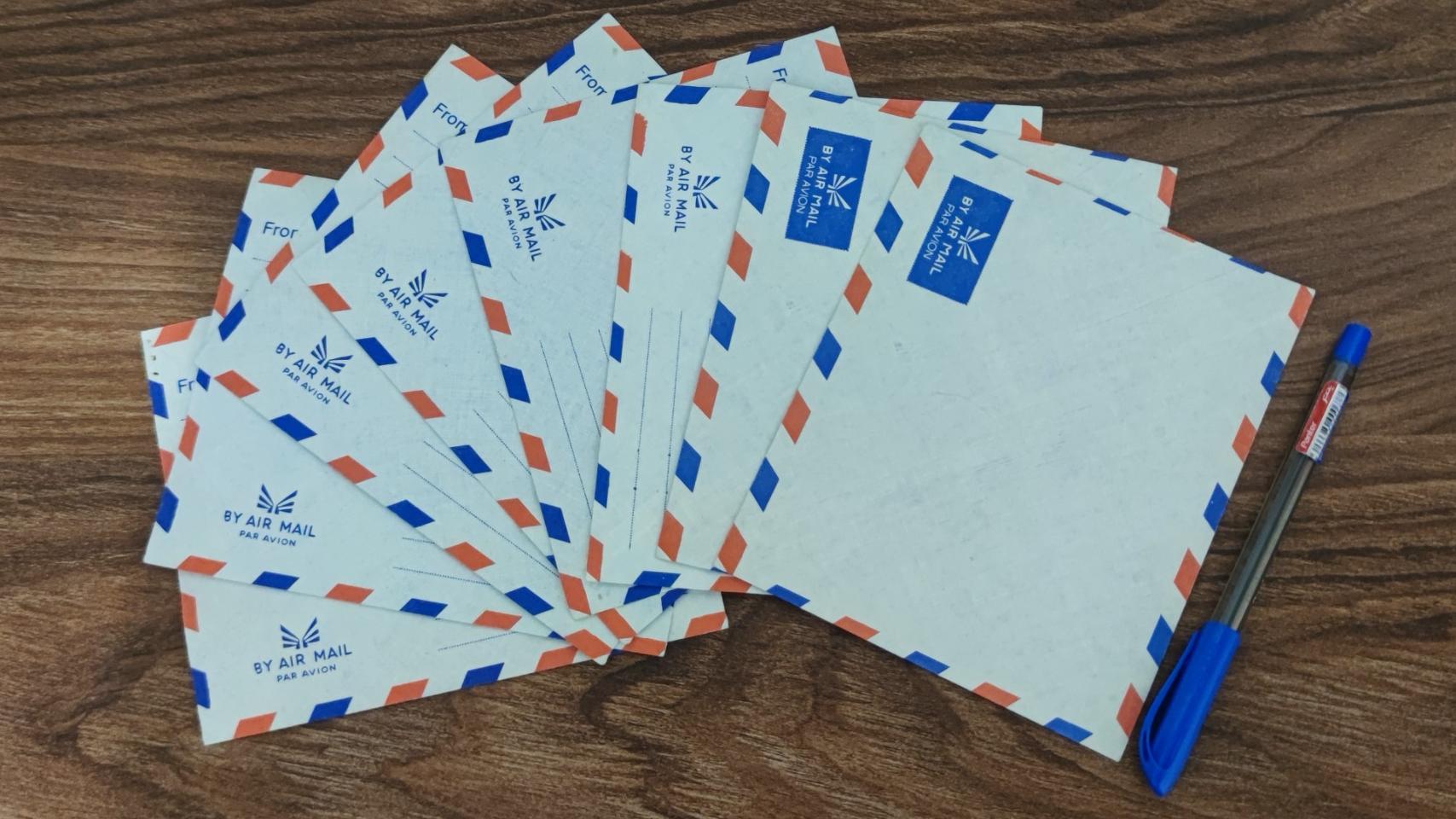 6 عدد پاکت نامه قدیمی 2 عدد اشانتیون