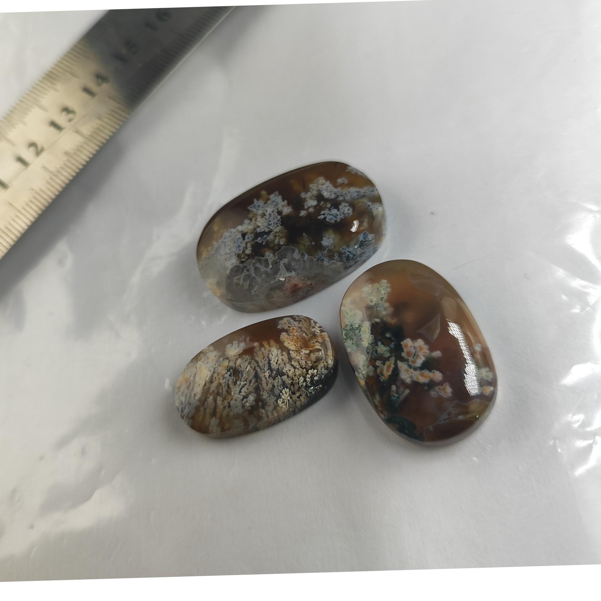 نگین شجر با عقیق قهوه ایی