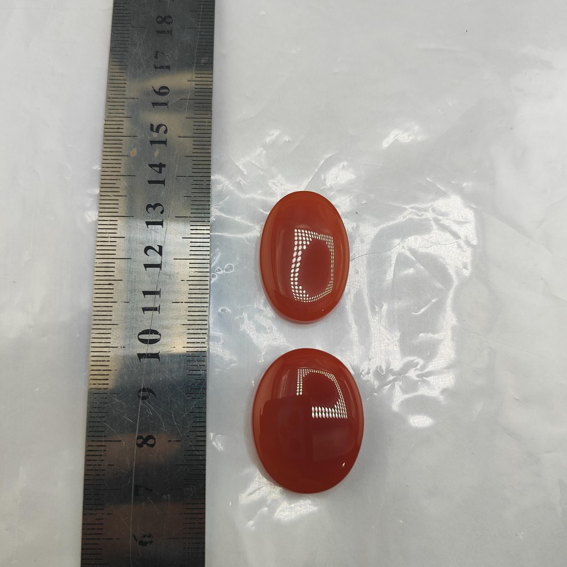 نگین عقیق سرخ دو عدد