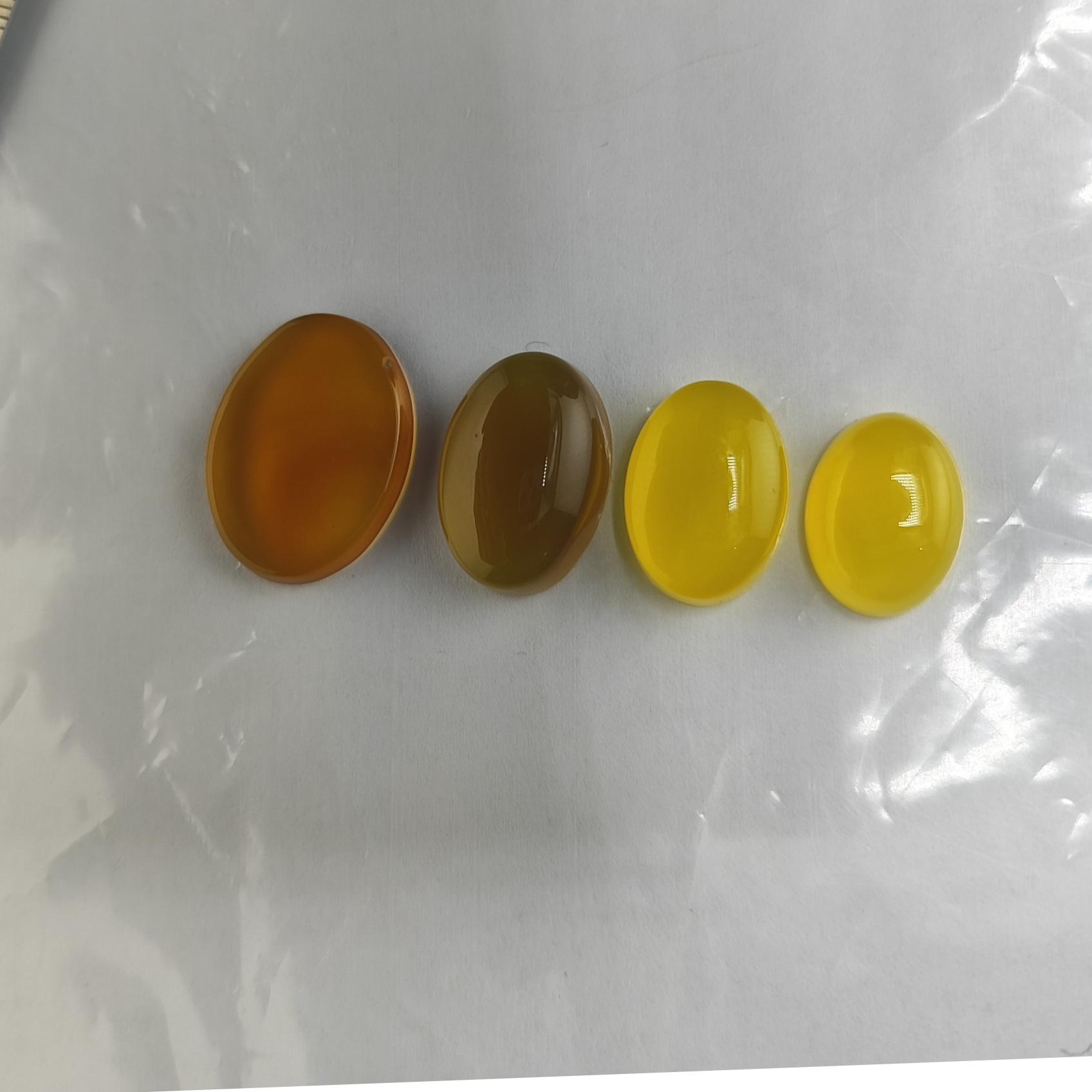 نگین عقیق زرد و یمن چهار عدد