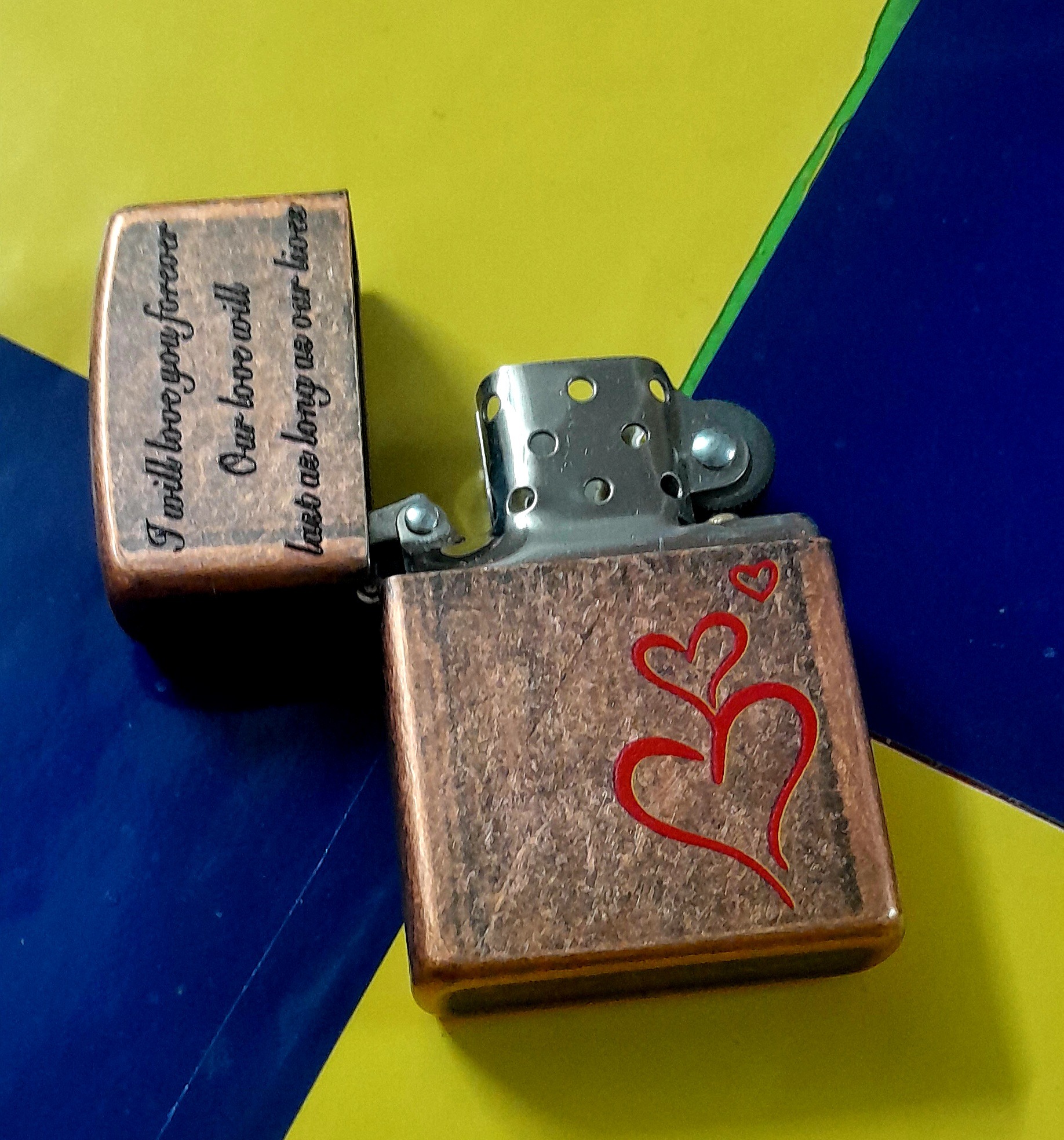 فندک زیپو بنزینی طرح عشق